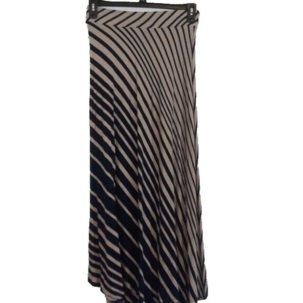 Inc International Concepts BOHO Maxi Skirt Womens Size Small Cream Black Striped